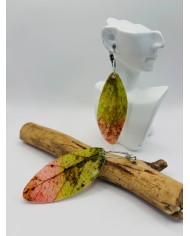 PENDIENTES ARTESANO DE HOJA NATURAL