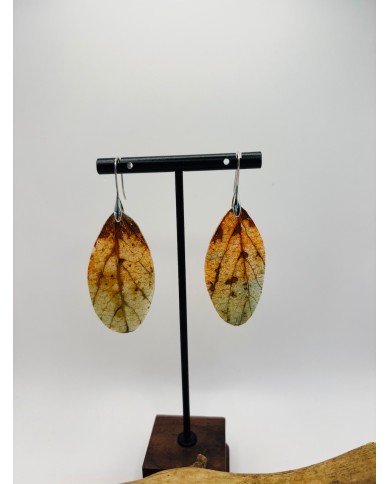 PENDIENTES ARTESANOS DE HOJA NATURAL