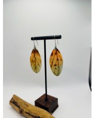 PENDIENTES ARTESANOS DE HOJA NATURAL