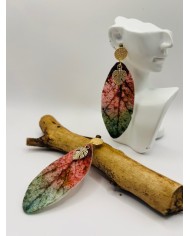PENDIENTES ARTESANOS DE HOJA NATURAL