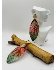 PENDIENTES ARTESANOS DE HOJA NATURAL