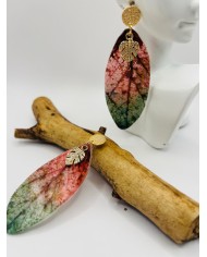 PENDIENTES ARTESANOS DE HOJA NATURAL