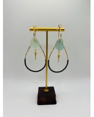 PENDIENTES ARTESANOS DE CRISTAL MARINO