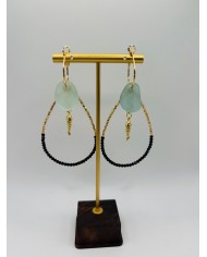 PENDIENTES ARTESANOS DE CRISTAL MARINO