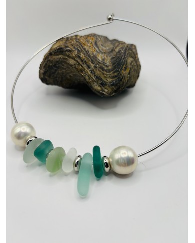 COLLAR DE CRISTAL MARINO  O LÁGRIMAS DE SIRENA