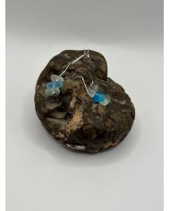 PENDIENTES ARTESANOS DE CRISTAL MARINO EDICIÓN PLATA