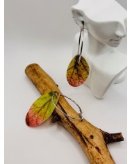 PENDIENTES ARTESANOS DE HOJA NATURAL ESQUELETIZADA