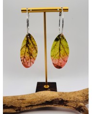 PENDIENTES ARTESANOS DE HOJA NATURAL ESQUELETIZADA