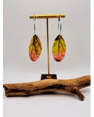 PENDIENTES ARTESANOS DE HOJA NATURAL ESQUELETIZADA