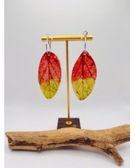 PENDIENTES ARTESANOS DE HOJA NATURAL