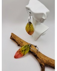 PENDIENTES ARTESANOS DE HOJA NATURAL