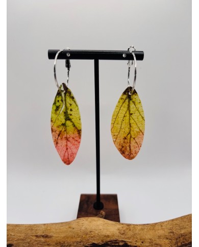 PENDIENTES ARTESANOS DE HOJA NATURAL