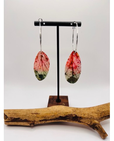 PENDIENTES ARTESANOS DE HOJA NATURAL