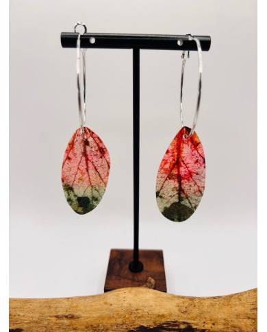 PENDIENTES ARTESANOS DE HOJA NATURAL