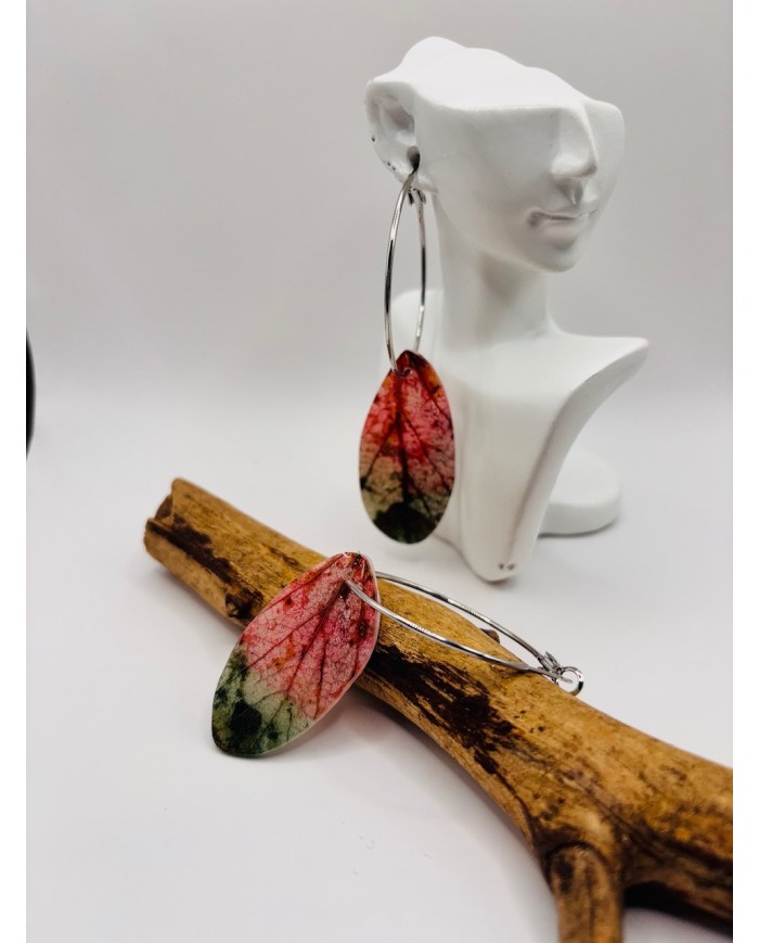 PENDIENTES ARTESANOS DE HOJA NATURAL