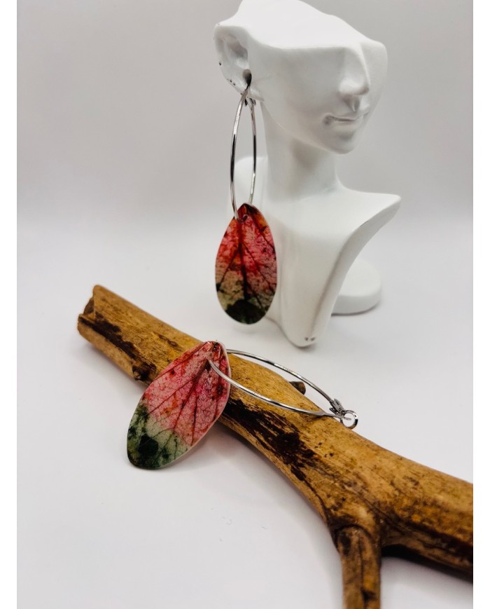 PENDIENTES ARTESANOS DE HOJA NATURAL