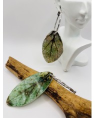 PENDIENTES ARTESANOS DE HOJA NATURAL