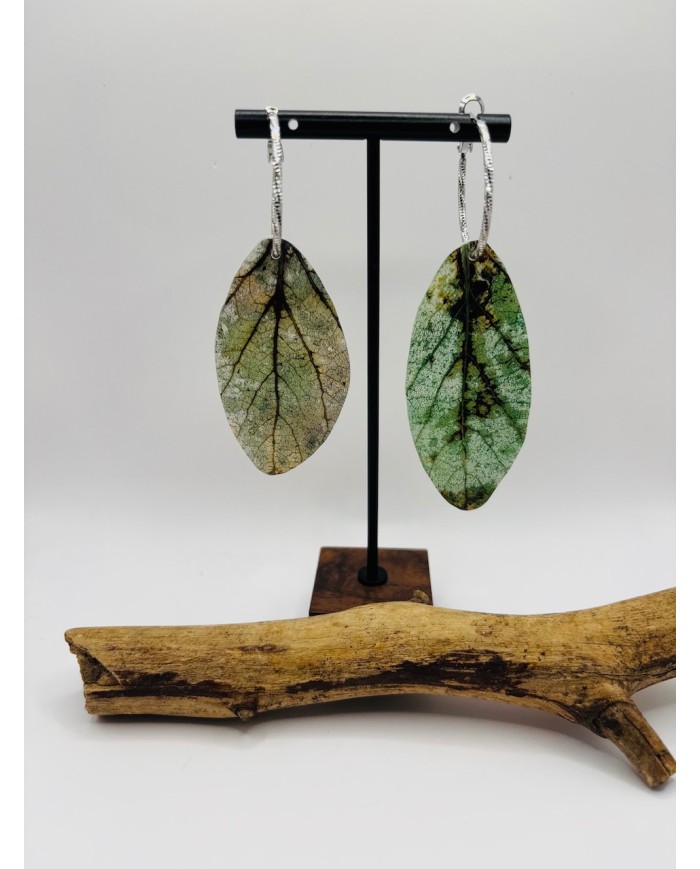PENDIENTES ARTESANOS DE HOJA NATURAL