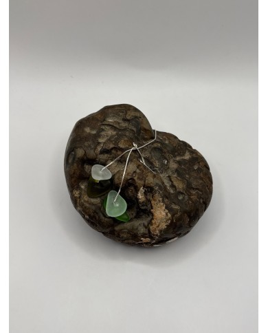 PENDIENTES DE CRISTAL MARINO EDICIÓN PLATA