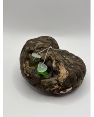 PENDIENTES DE CRISTAL MARINO EDICIÓN PLATA