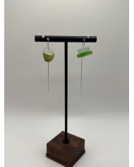 PENDIENTES DE CRISTAL MARINO EDICIÓN PLATA