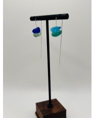 PENDIENTES ARTESANOS DE CRISTAL MARINO