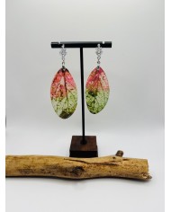 PENDIENTES DE HOJA NATURAL ESQUELETIZADA