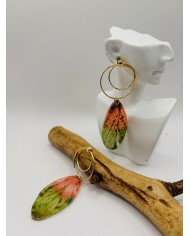 PENDIENTES ARTESANOS DE HOJA NATIURAL ESQUELETIZADA