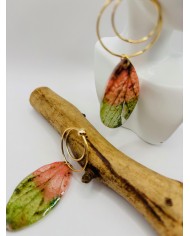 PENDIENTES ARTESANOS DE HOJA NATIURAL ESQUELETIZADA