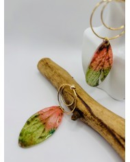 PENDIENTES ARTESANOS DE HOJA NATIURAL ESQUELETIZADA