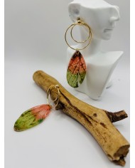 PENDIENTES ARTESANOS DE HOJA NATIURAL ESQUELETIZADA