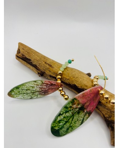PENDIENTES ARTESANOS DE HOJA NATURAL