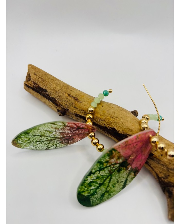 PENDIENTES ARTESANOS DE HOJA NATURAL