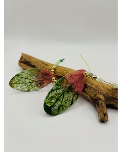 PENDIENTES ARTESANOS DE HOJA NATURAL