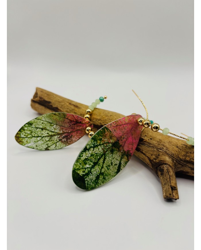 PENDIENTES ARTESANOS DE HOJA NATURAL