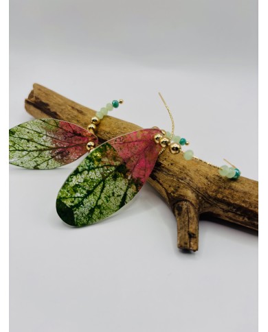 PENDIENTES ARTESANOS DE HOJA NATURAL