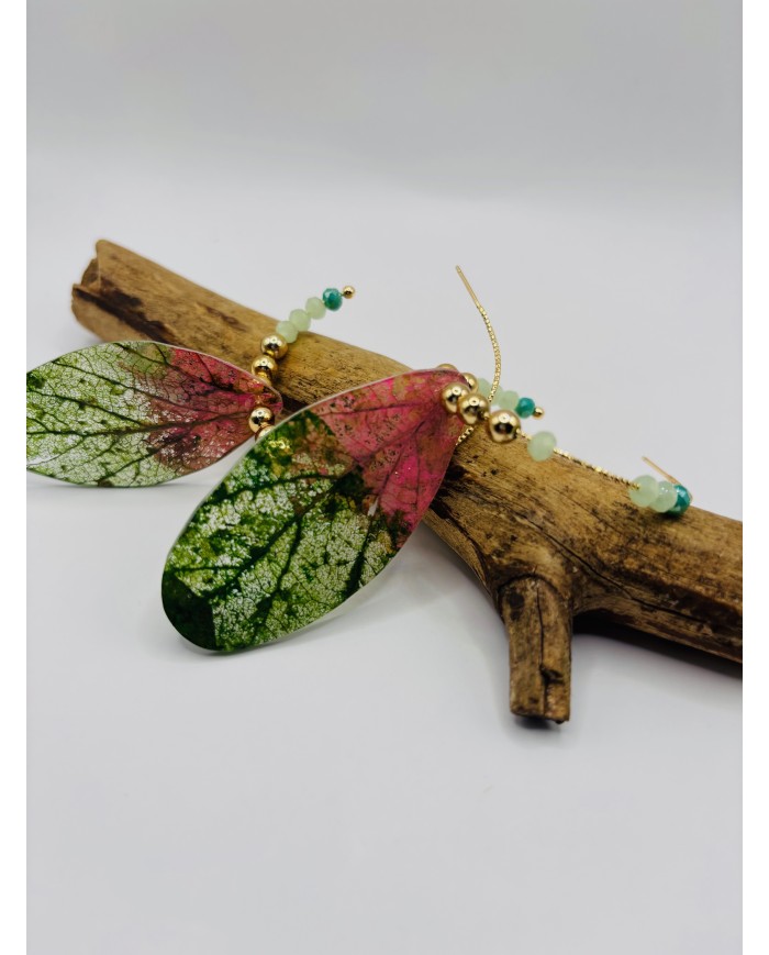 PENDIENTES ARTESANOS DE HOJA NATURAL