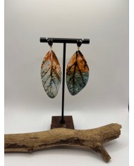 PENDIENTES ARTESANOS DE HOJA NATURAL