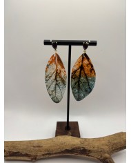 PENDIENTES ARTESANOS DE HOJA NATURAL