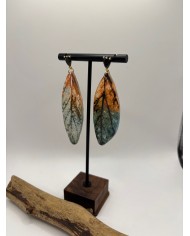 PENDIENTES ARTESANOS DE HOJA NATURAL