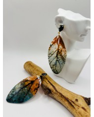 PENDIENTES ARTESANOS DE HOJA NATURAL