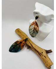 PENDIENTES ARTESANOS DE HOJA NATURAL