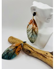 PENDIENTES ARTESANOS DE HOJA NATURAL