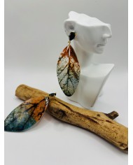 PENDIENTES ARTESANOS DE HOJA NATURAL