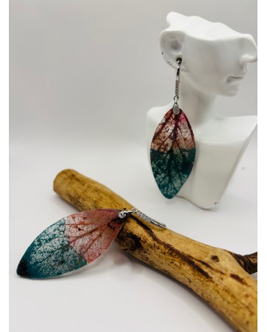 PENDIENTES ARTESANOS DE HOJA NATURAL