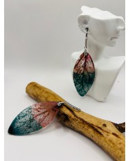 PENDIENTES ARTESANOS DE HOJA NATURAL