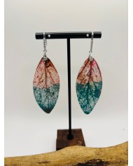 PENDIENTES ARTESANOS DE HOJA NATURAL