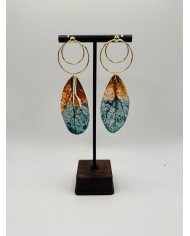 PENDIENTES ARTESANOS DE HOJA NATURAL ESQUELETIZADA