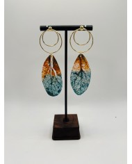 PENDIENTES ARTESANOS DE HOJA NATURAL ESQUELETIZADA