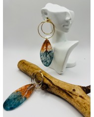 PENDIENTES ARTESANOS DE HOJA NATURAL ESQUELETIZADA